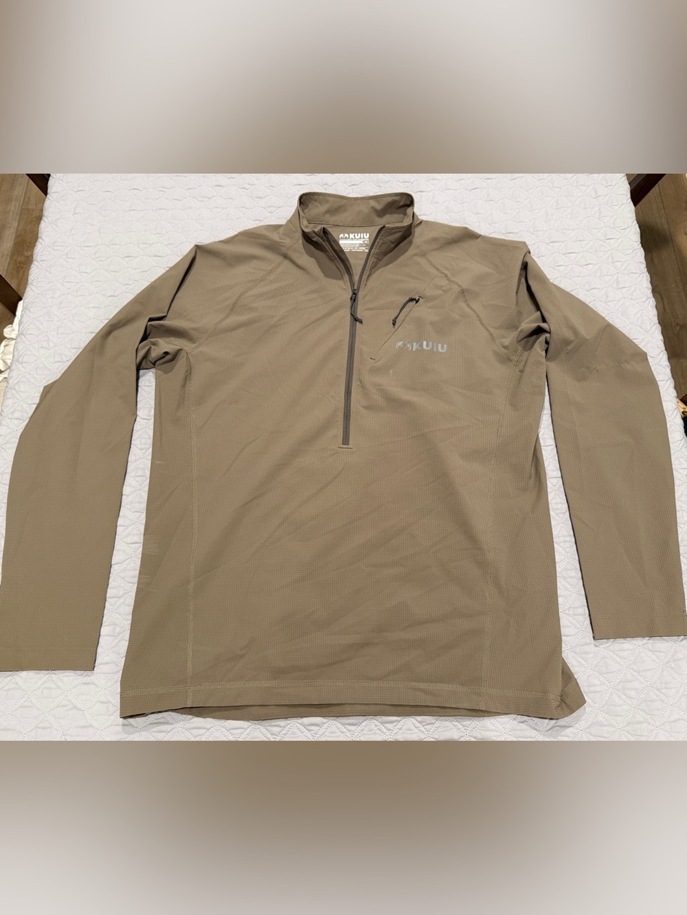 KUIU Tiburon 1/4 Zip Pullover Mens XXOlive Green Hunting Performance Long Sleeve